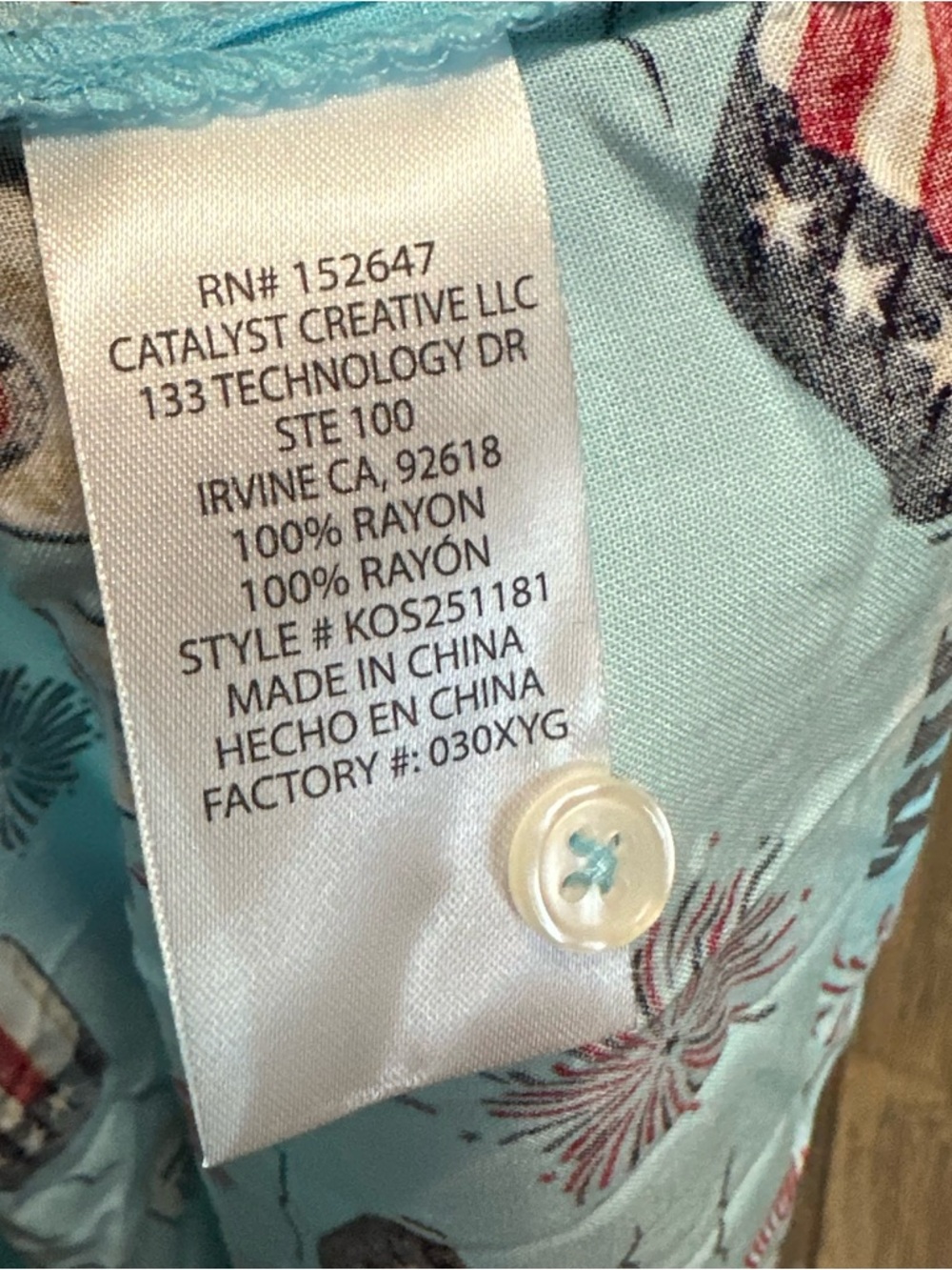 Miller Lite beer Hawaiian button up rayon shirt Mens M BBQ patriotic beach NEW - Picture 6 of 8